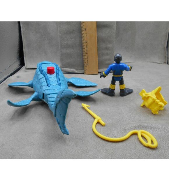 Imaginext Jurassic World 2018 Mosasaurus & Diver Playset Complete - Picture 5 of 9